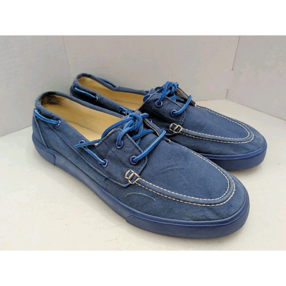 Polo Ralph Lauren Sander Men's Size 11D Blue Canvas Loafers Deck Boat Shoes
